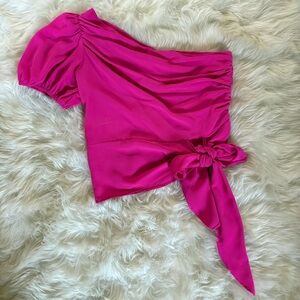 Vibrant Pink Off-Shoulder Top